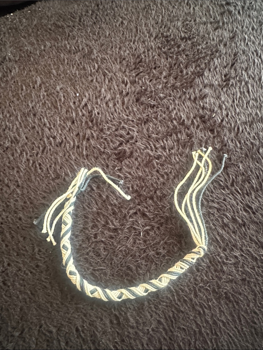 Handwoven Black and Gold Friendship Bracelet
